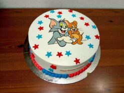 Tom and Jerry Round Theme Cake