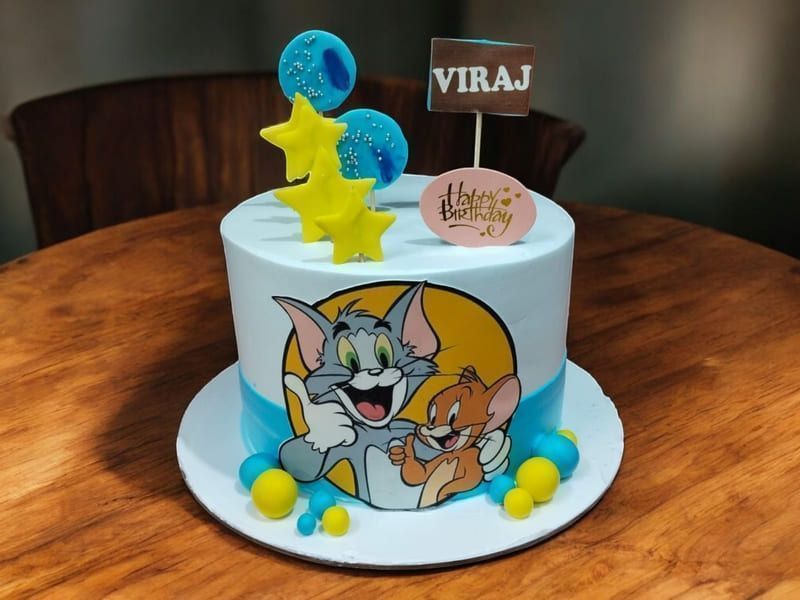Tom and Jerry Designer Cream Cake 3 Tom and Jerry Designer Cream Cake