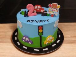 Traffic Fun Birthday Cake