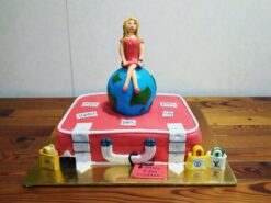 Travel Lover Girl Theme Cake