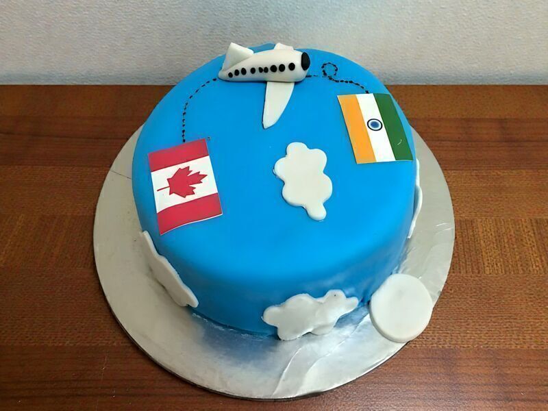 Travel Themed Fondant Cake 3 Travel Themed Fondant Cake