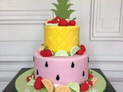 Tropical Fruit Birthday Cake