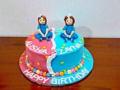 Twins Girls Birthday Cake