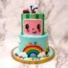 two tier cocomelon rainbow cake 1 From LallamTop Cake Shop
