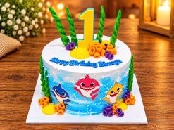 Under the Sea Baby Shark 1st Birthday Cake - 1