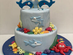 Under the Sea Cake with Whales and Sharks