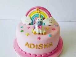 Unicorn Pink Fondant Cake