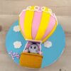 up in the sky balloon fondant cake 2 From LallamTop Cake Shop