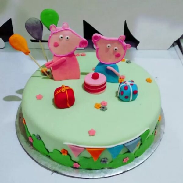 Peppa Pig Designer Theme Cake 3 Peppa Pig Designer Theme Cake