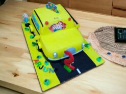 Wheels on the Bus Fondant Cake