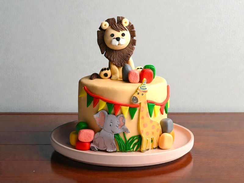 Whimsical Jungle Adventure Cake 3 Whimsical Jungle Adventure Cake