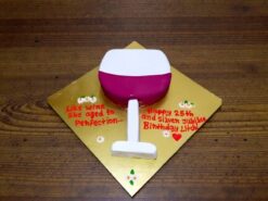 Wine Glass Fondant Cake