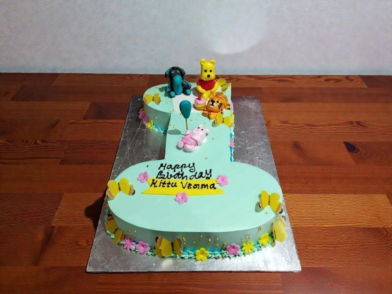 Winnie the Pooh Number One Cake 3 Winnie the Pooh Number One Cake