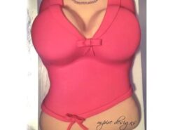 Woman Torso with Pink T-shirt Cake