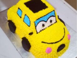 Yellow Cartoon Car Cream Cake from LallanTop Cake Shop