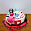 YouTuber Girl Theme Fondant Cake 1 youtuber girl theme fondant cake 1 From LallamTop Cake Shop