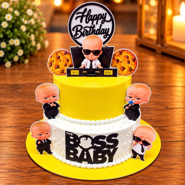 Boss Baby Businessman Theme Birthday Cake 3 Boss Baby Businessman Theme Birthday Cake - 1