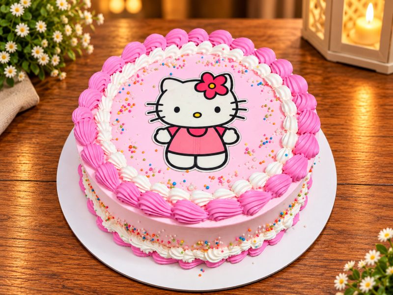 Hello Kitty Girls Birthday Cake 3 Hello Kitty Girls Birthday Cake - 1