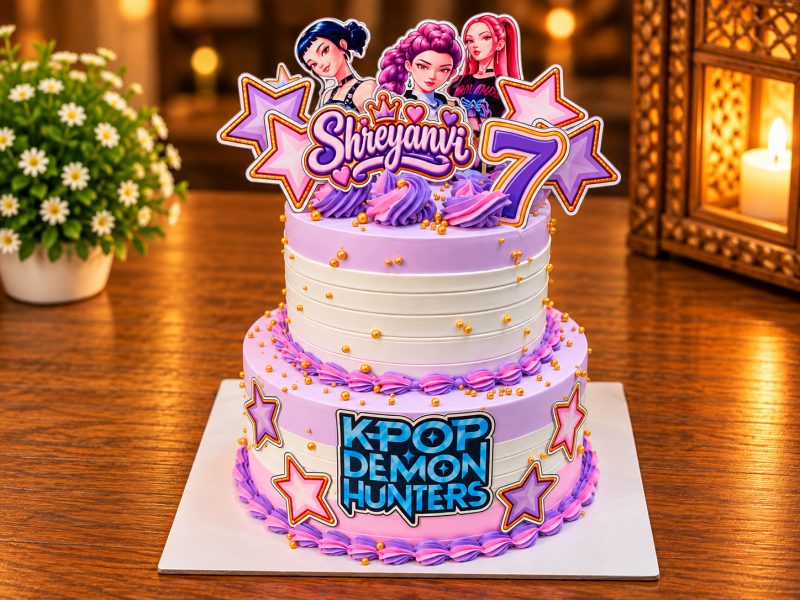 K-Pop Demon Hunters Designer Birthday Cake 3 K-Pop Demon Hunters Designer Birthday Cake - 1