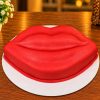 Romantic Hot Kiss Silhouette Celebration Cake 1 Romantic Hot Kiss Silhouette Celebration Cake - 1