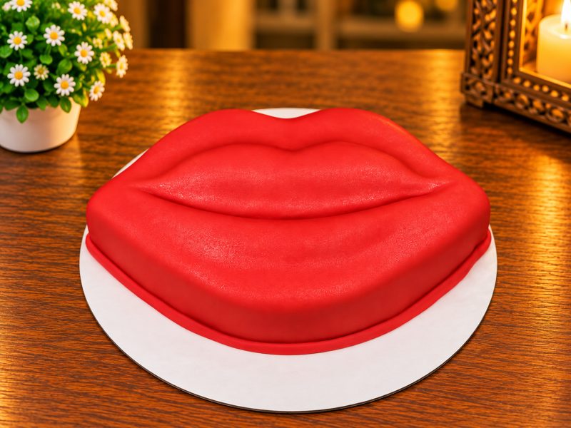 Romantic Hot Kiss Silhouette Celebration Cake 3 Romantic Hot Kiss Silhouette Celebration Cake - 1